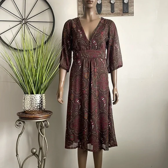 maroon fitted dress Tight Illusion Long Formal Prom Dress main image 0
